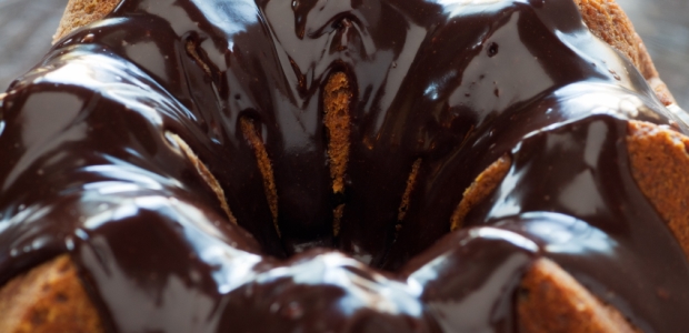 Baked Chicago's 10 Most Popular Chocolate Desserts Ever - pumpkin bundt cake with orange chocolate glaze