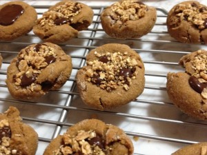 gingersnap molasses with dark chocolate and granola topping