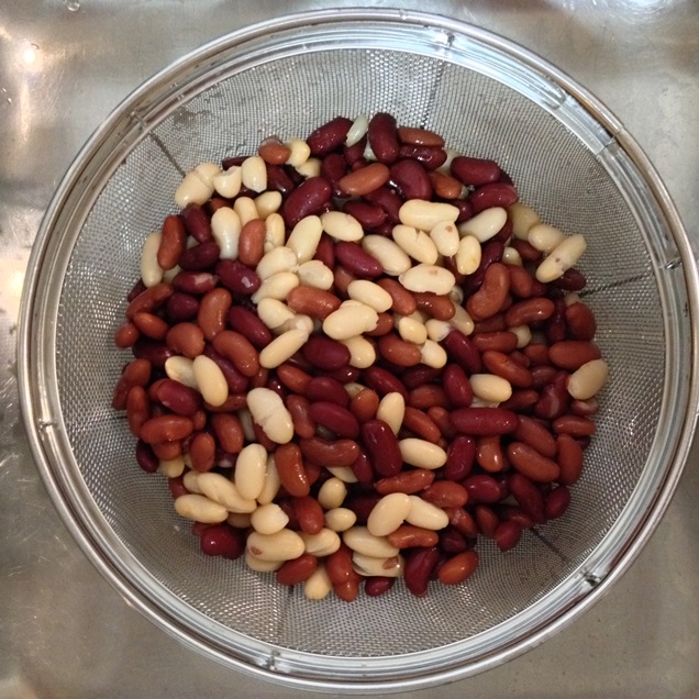 3 kinds of kidney beans drained