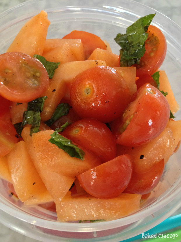 tomato cantaloupe salad Pennzoil Summer Rollback #FuelTheLove #CollectiveBias #ad